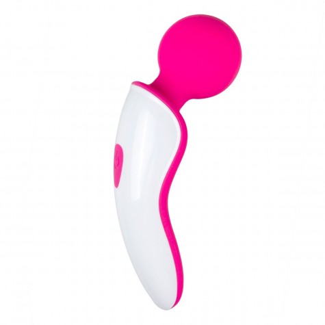 Розово-белый вибромассажер Easytoys Mini Wand Massager