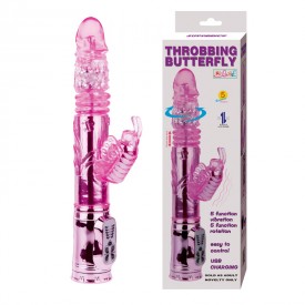 Вибратор-бабочка Throbbing Butterfly - 29,5 см.